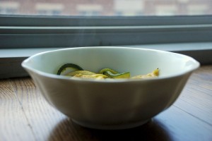 Zucchini in bowl