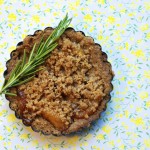 Peach and Rosemary Crumble Tarte Tatin