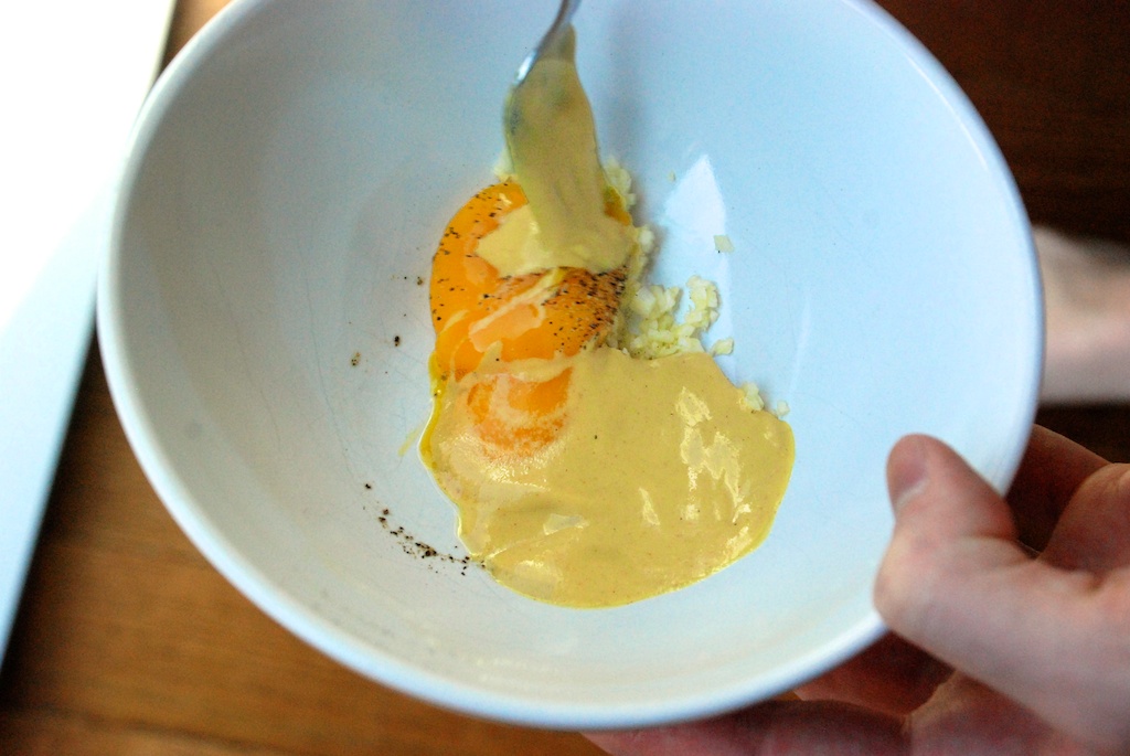 Egg yolk and mustard