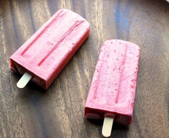 Strawberry Popsicles