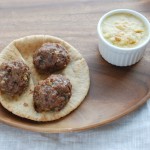 Lamb Meatballs with Fava Hummus
