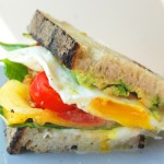 Burrata, Basil, Crispy Egg Sandwich