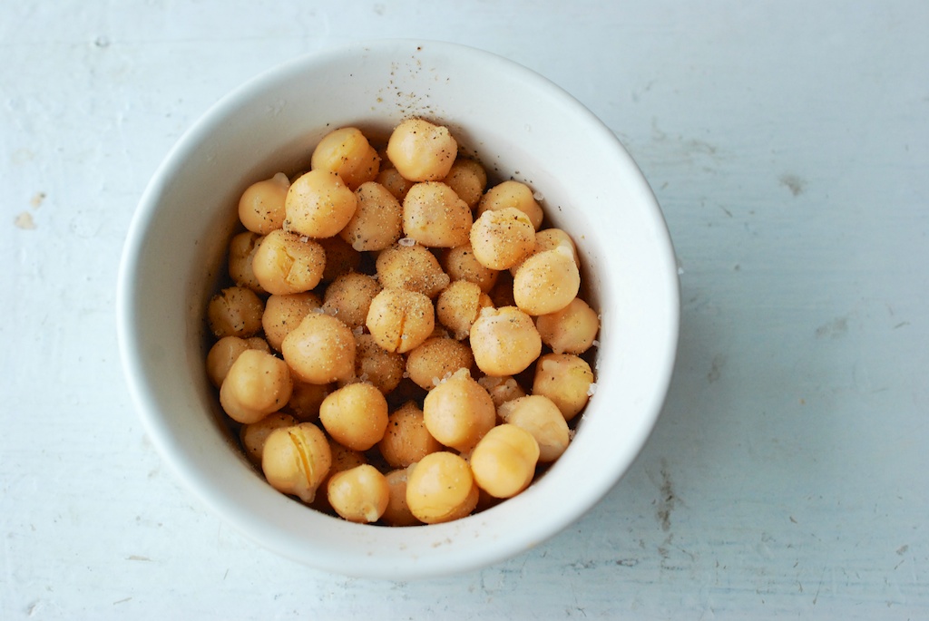 chickpeas with sea salt and pepper