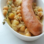 Sausage with Apples and Garbanzos