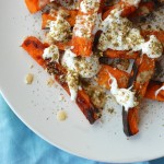 Sweet Potato “Fries” with Za’atar and Labneh