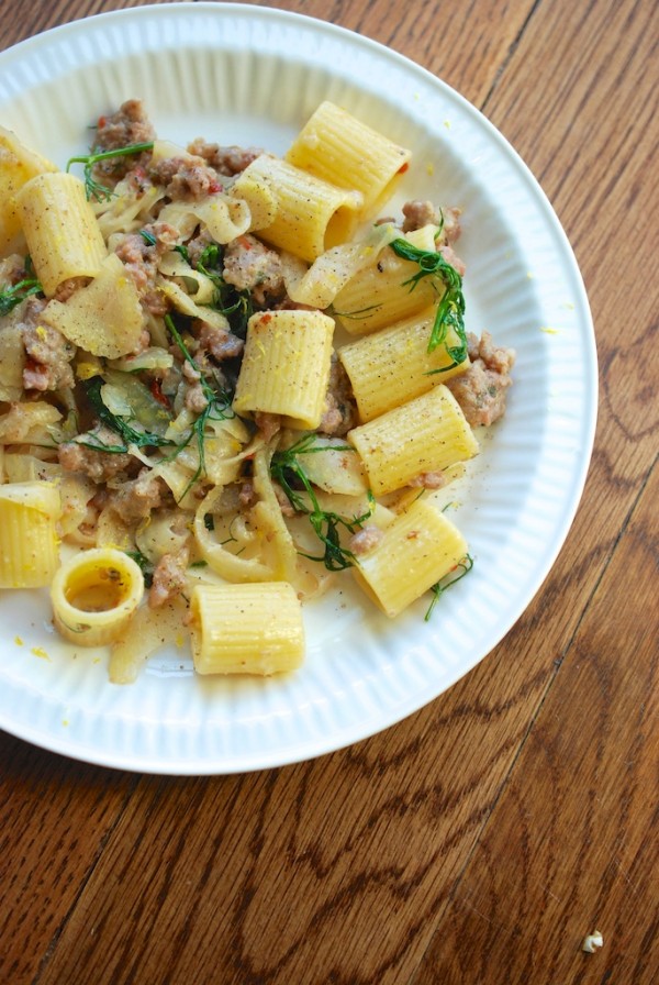 Rigatoni with Fennel and Veal Sausage The Roaming Kitchen