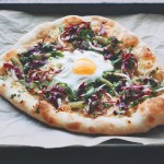 Snap Pea and Radicchio-Basil Pizza