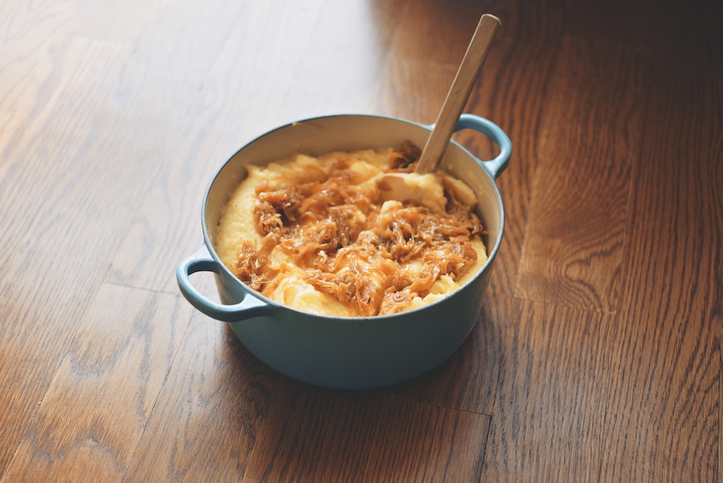 puree with caramelized onions