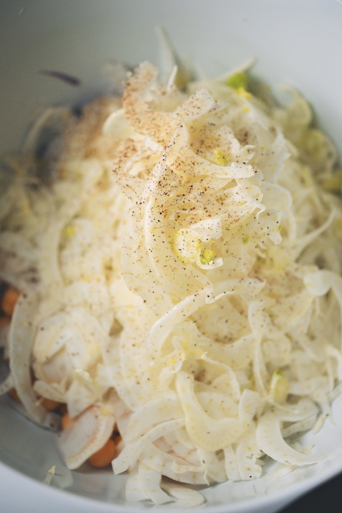 thinly sliced fennel