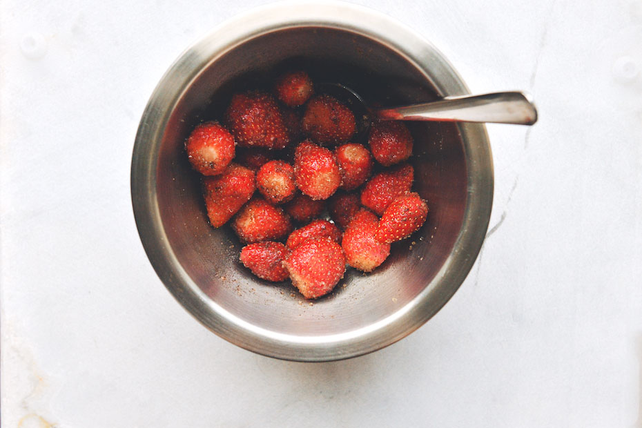 strawberries macerating