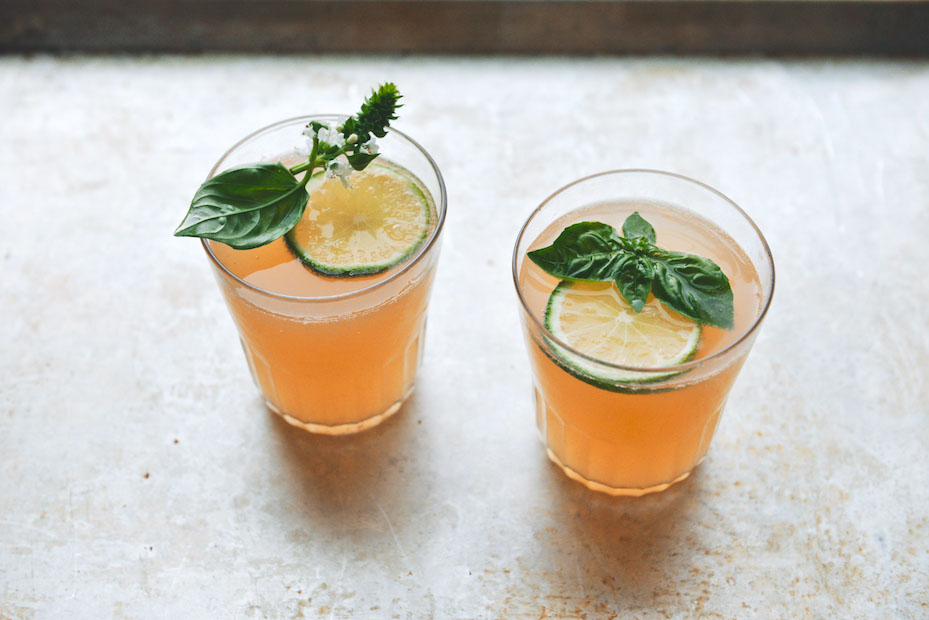 Lime-Grapefruit-Basil Gin Punch