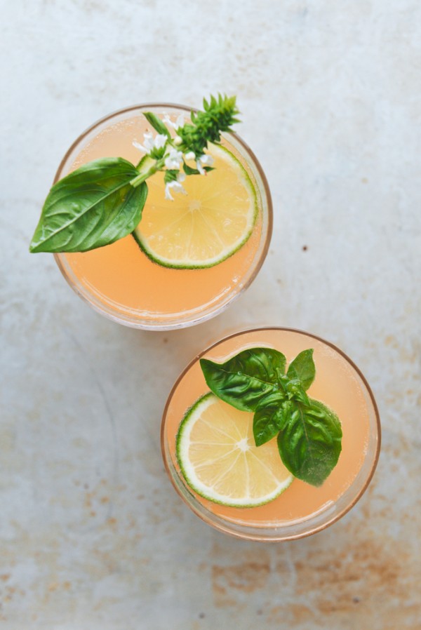 LimeGrapefruitBasil Gin Punch The Roaming Kitchen