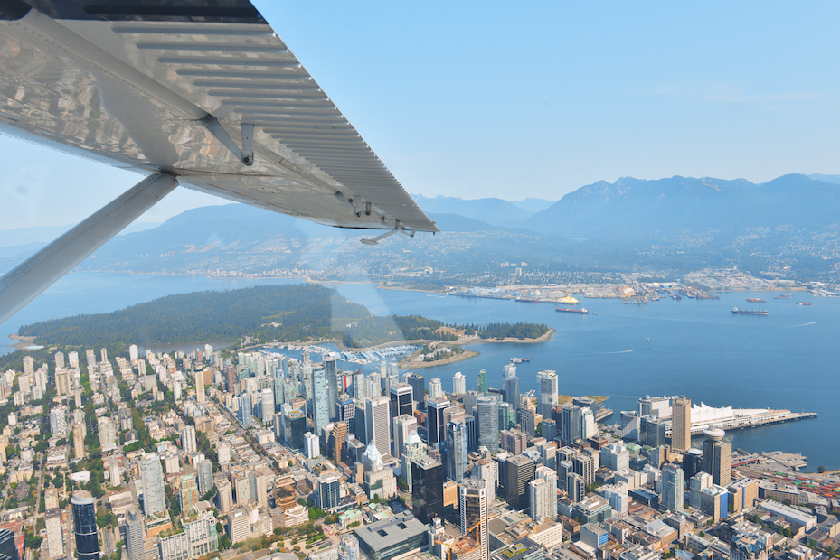 Vancouver from a floatplane 
