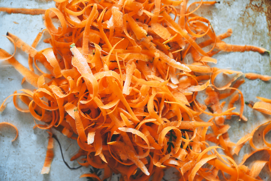 carrot peelings
