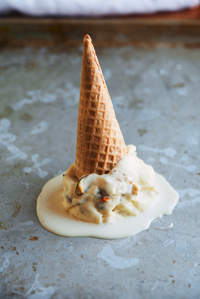 Cardamom-Orange + Brown Sugar-Pistachio Ice Cream