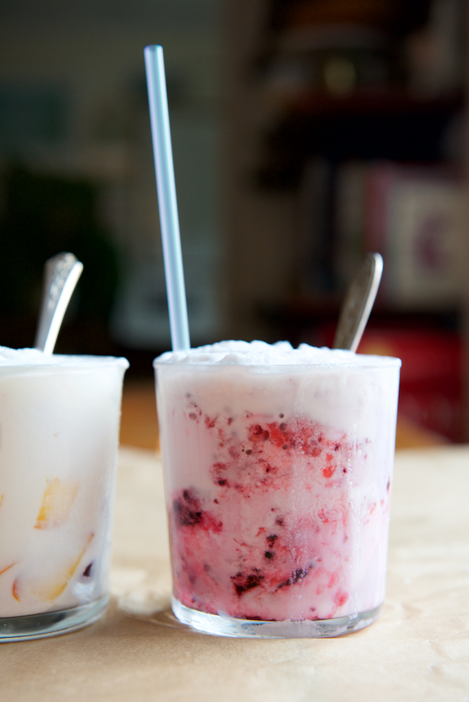 Summer Fruit and Vanilla Ice Cream Floats